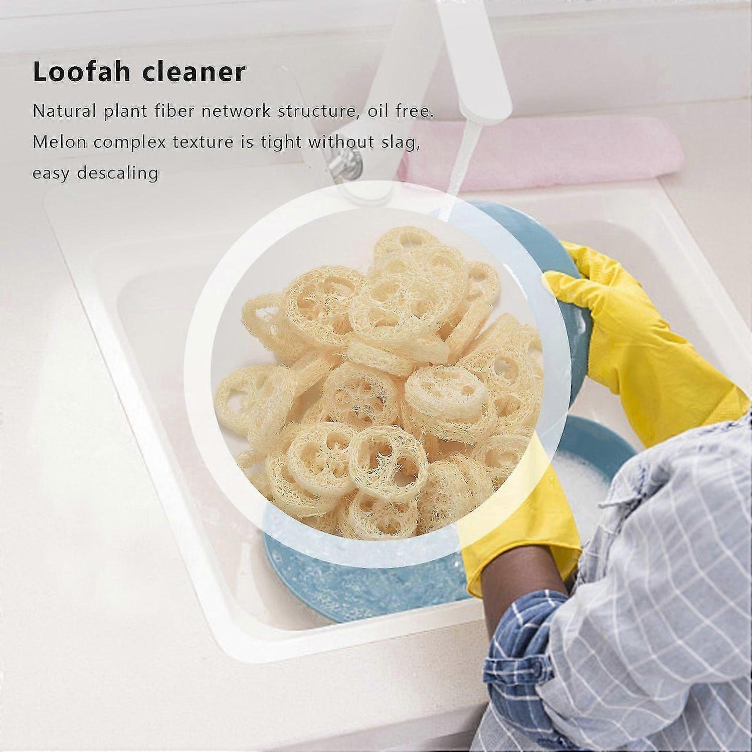 4-6Cm Wide 50Pcs/Lot Natural Loofah Slice Diy Customize Soap Tools,Cleaner,Sponge Scrubber,Facial So