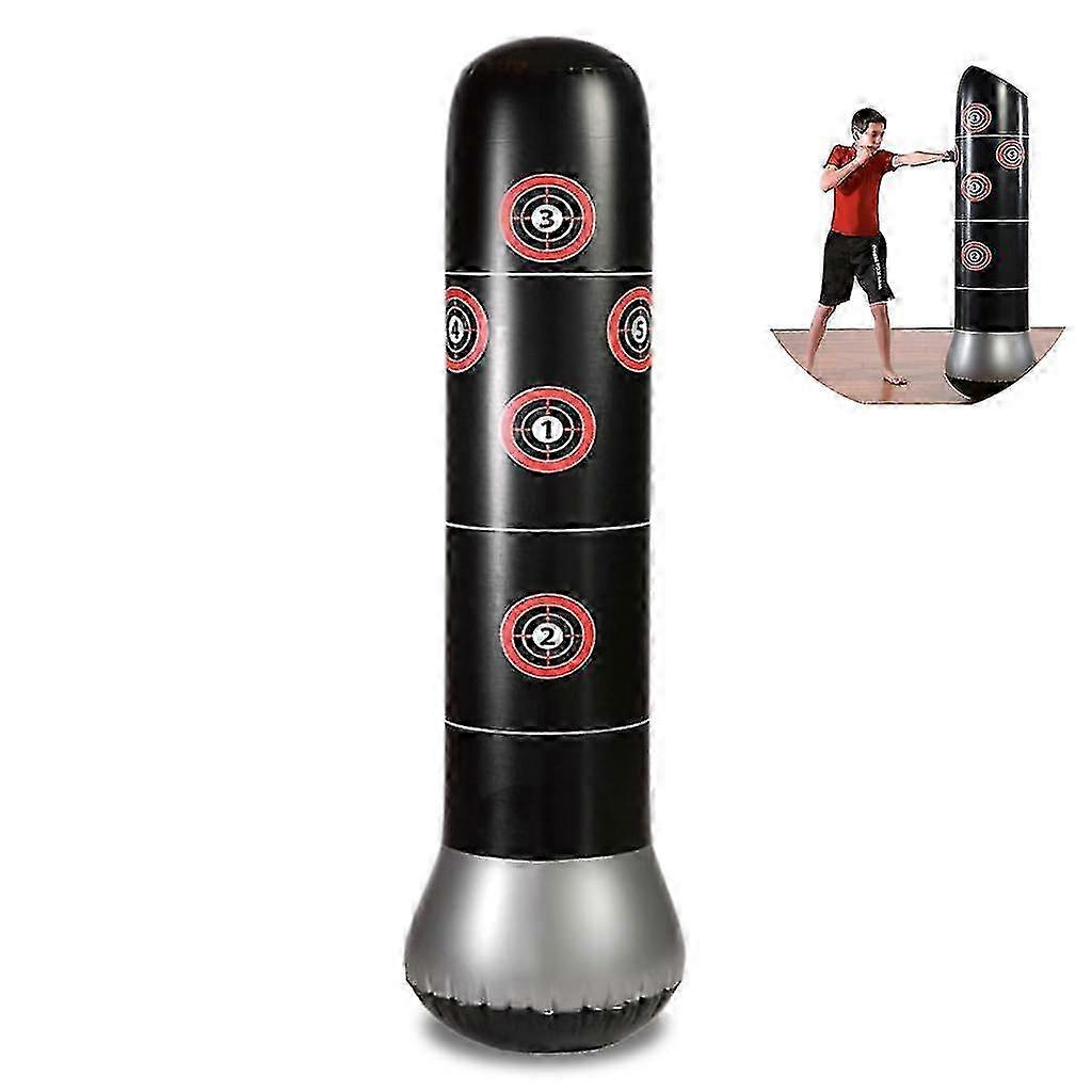 Inflatable Free-Standing Punching Bag for Adults and Kids, 160 cm Boxing Trainer for Fitness and Decompression