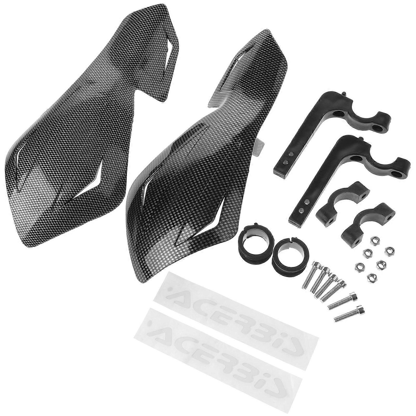 Hand Guards Wind Protector 2Pcs Black Plastic Quick-Install Motorcycle Hand Guard Replacement