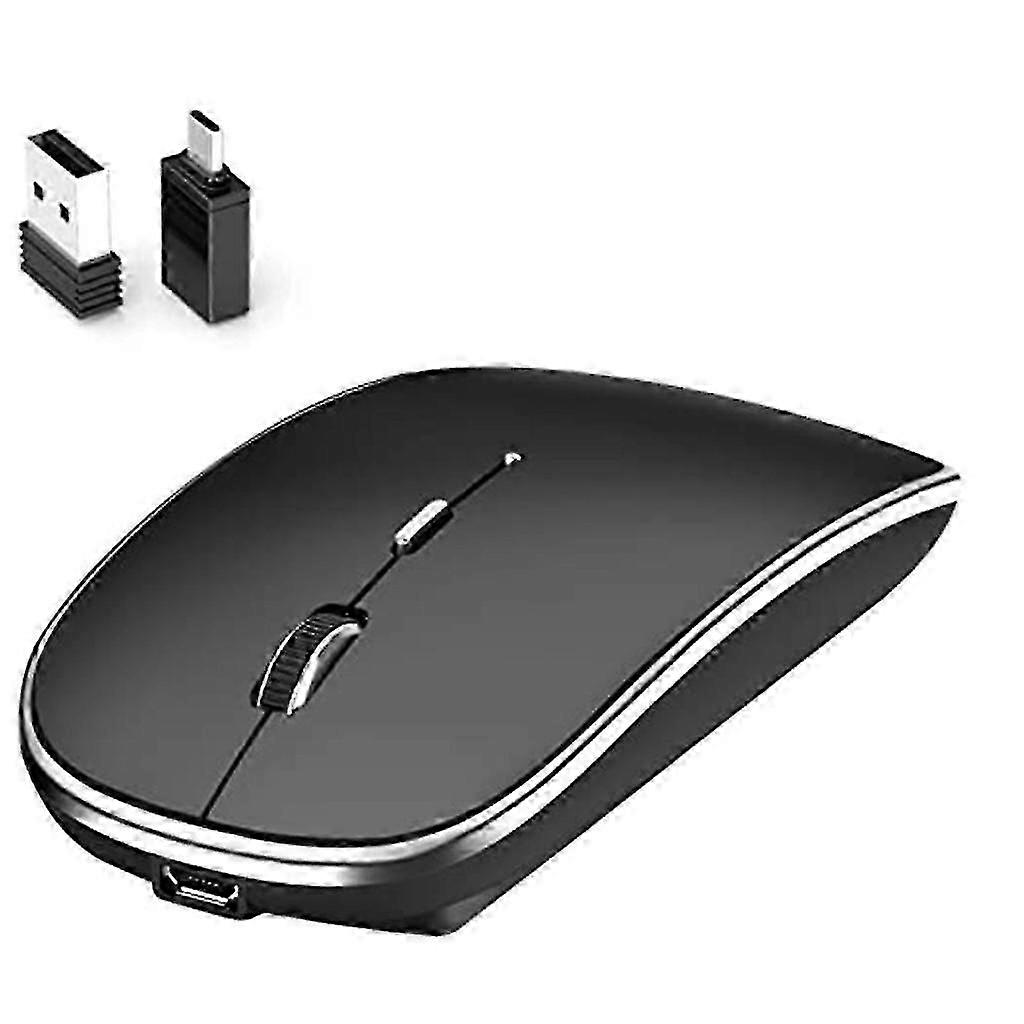 Wireless Charging Mouse Ultra-thin Mouse + Mouse Receiver Adapter