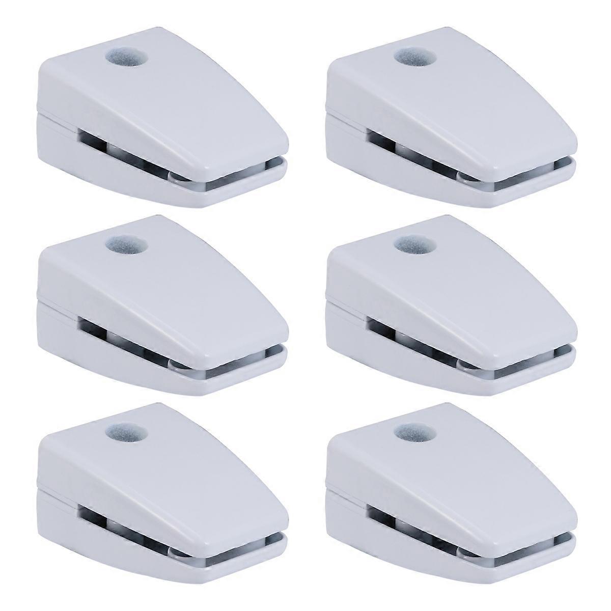 Desk Partition Bracket Clip Adjustable Aluminum Alloy Vertical Screen Clip Glass Clamps Bracket Baffle Clip Folder for Conference Rooms 6Pcs
