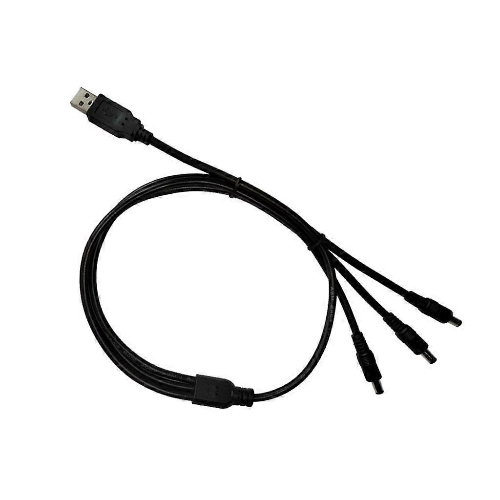 USB to DC5521 Charging Cable 5.5x2.1mm Tip Splitter Power Cord For Electronics