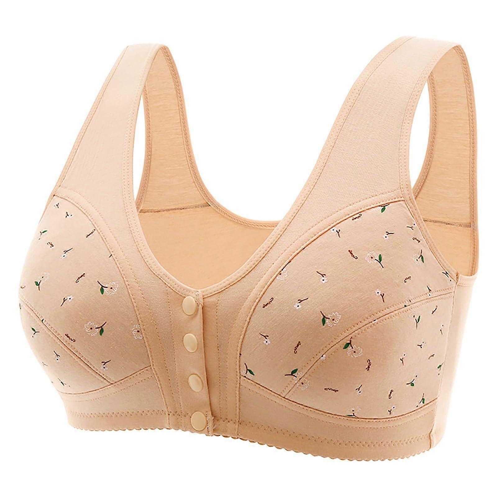 Bra Strapless Women's Wireless T-Shirt Bra Without Underwire, Seamless Soft Comfort Lingerie Set, Beige, Size 46