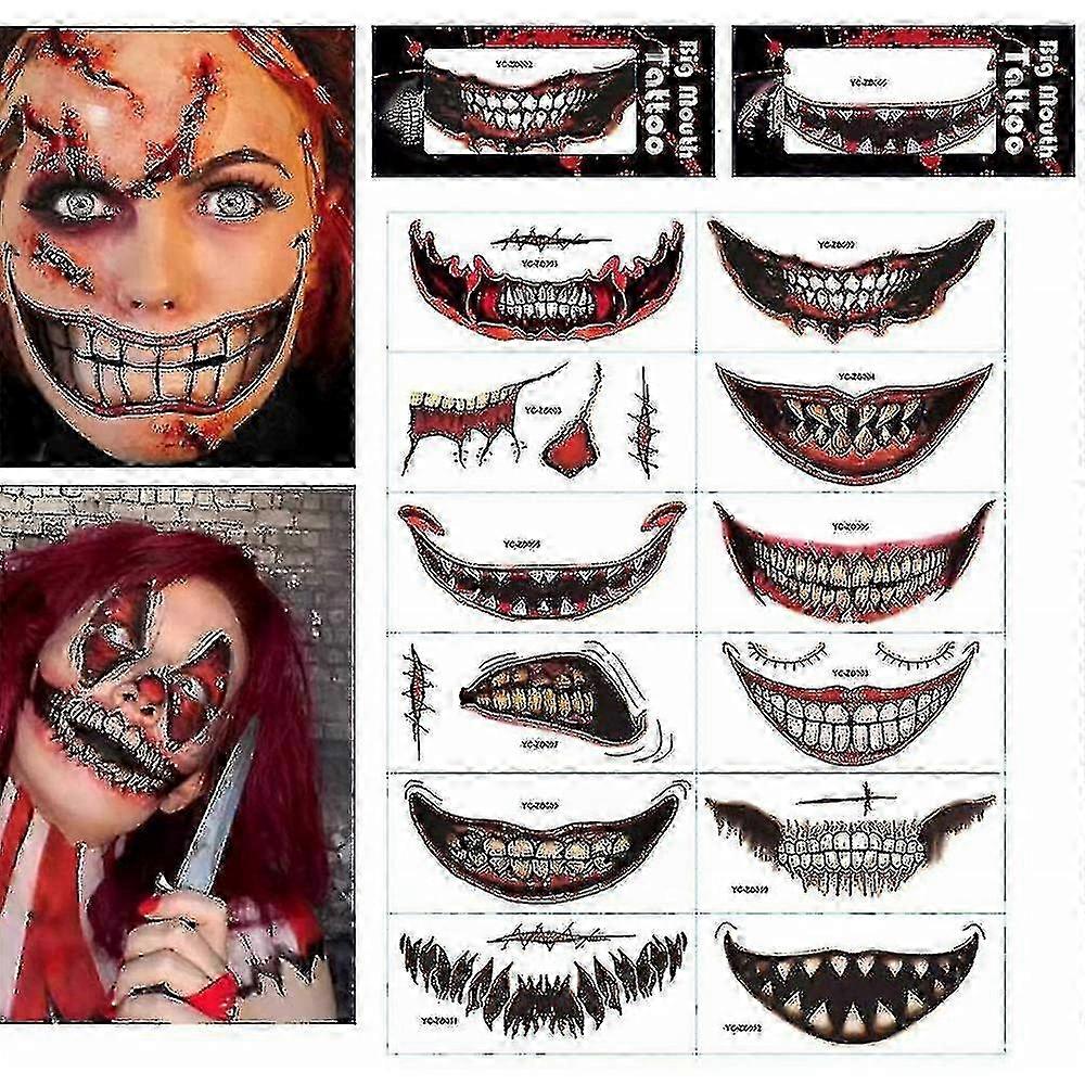 12sheet Halloween Graphic Tattoo Decals
