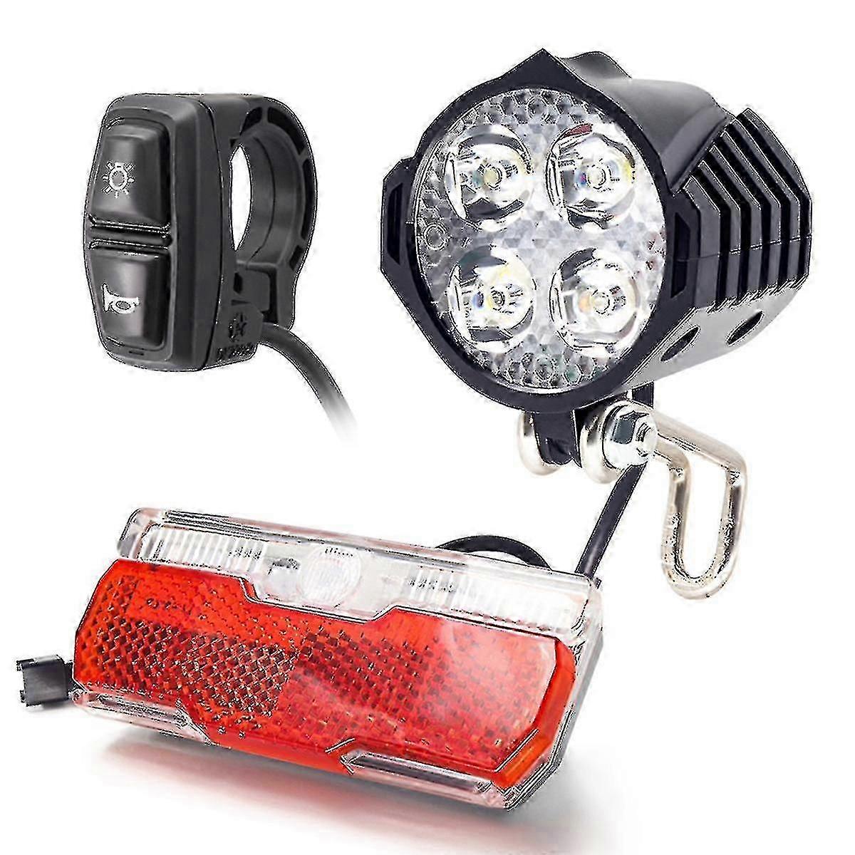 Suitable for Electric Bike Front and Rear Light Set 36V 48V 60V with Built-in Speaker-jc