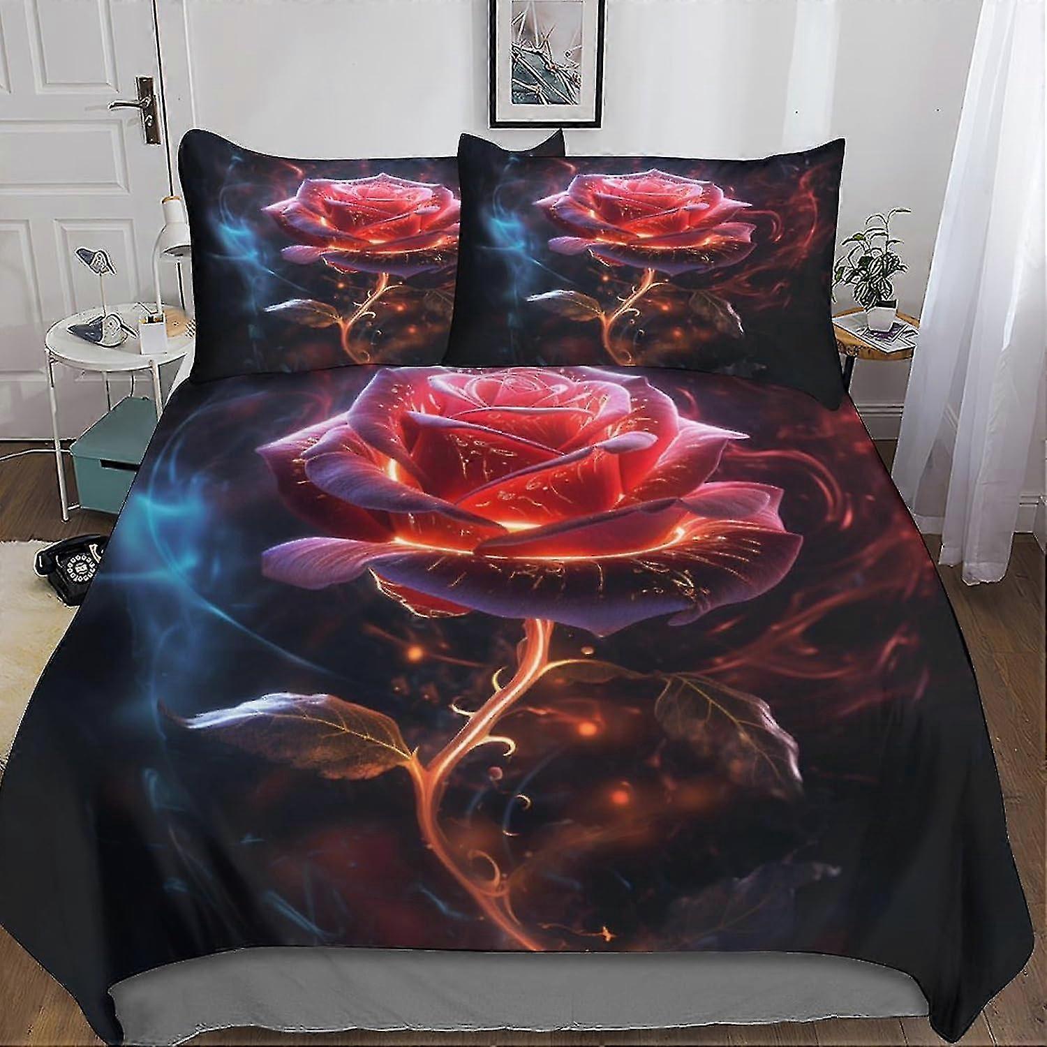 Conjunto de capa de edredom 3D para decoração infantil, capa de edredom de microfibra macia, conjunto de 3 peças com fecho de zíper