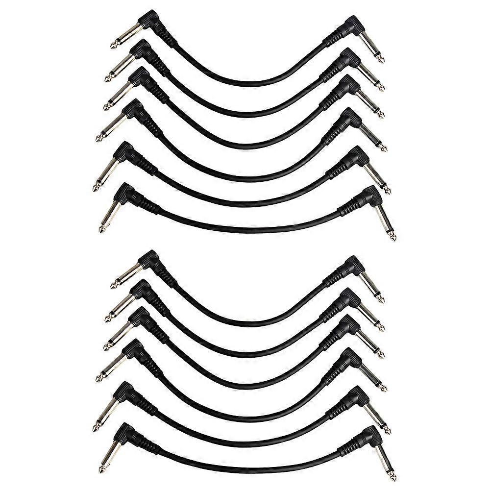 12pcs Guitar Effect Pedal Cables Durable Patch Leads for Musical Instruments Easy Setup Sound Quality