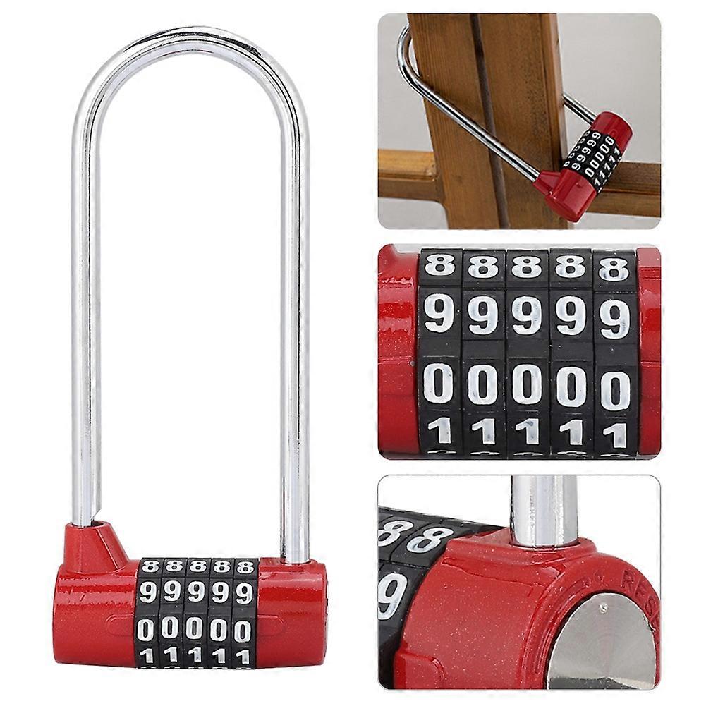 Zinc Alloy U shape Combination Digit Password Code Lock Extra Long Cabinet Door Padlock