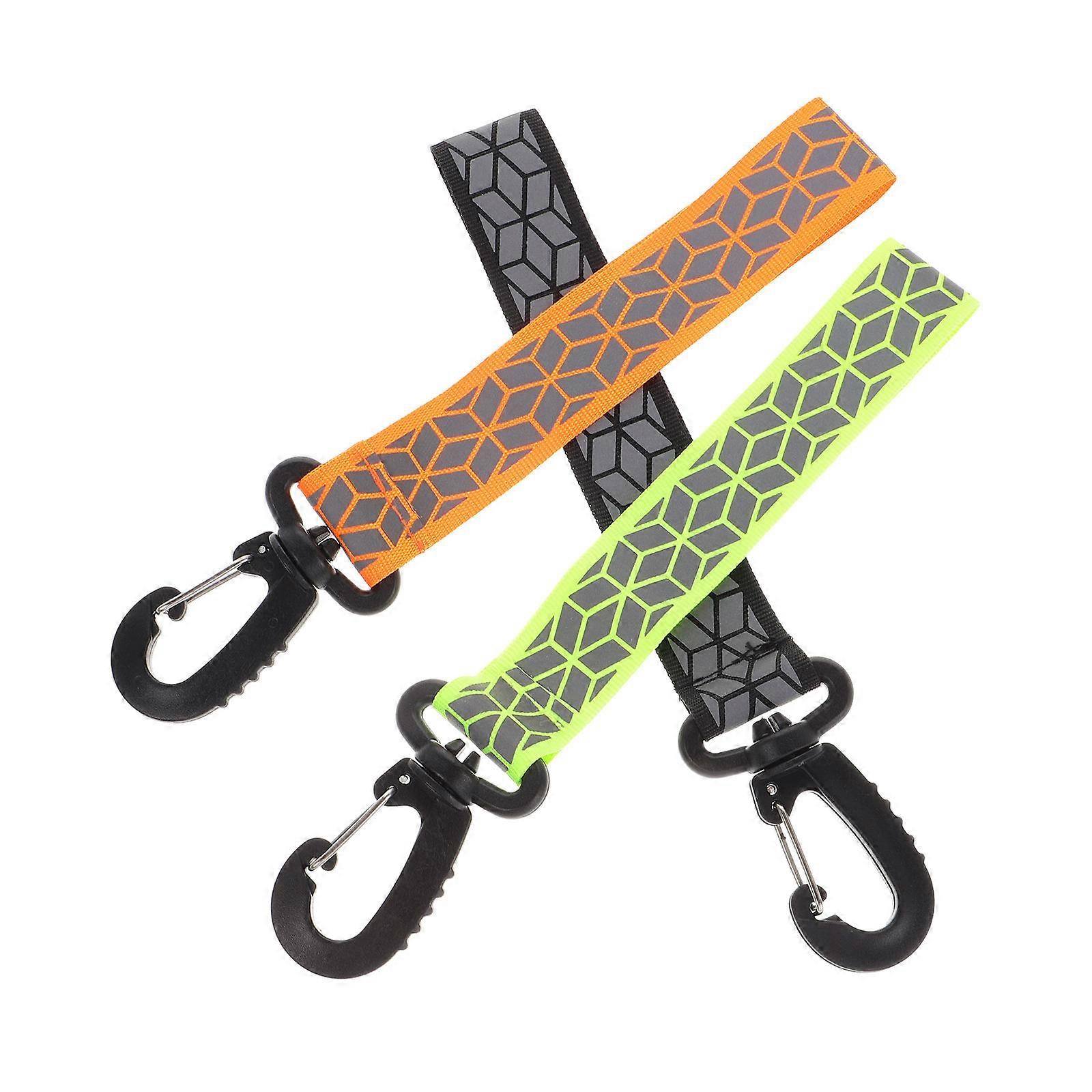 Reflective Keychain High Visibility 3Pcs Assorted Color Plastic Night Visibility Boost for Decor