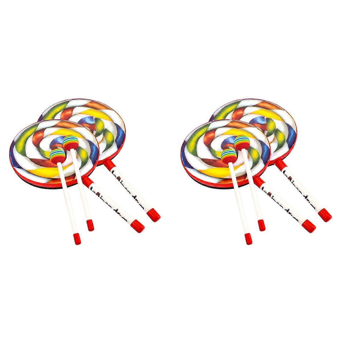 Orff Instruments 2Pack Lollipop Drums 6Inch Dance Props