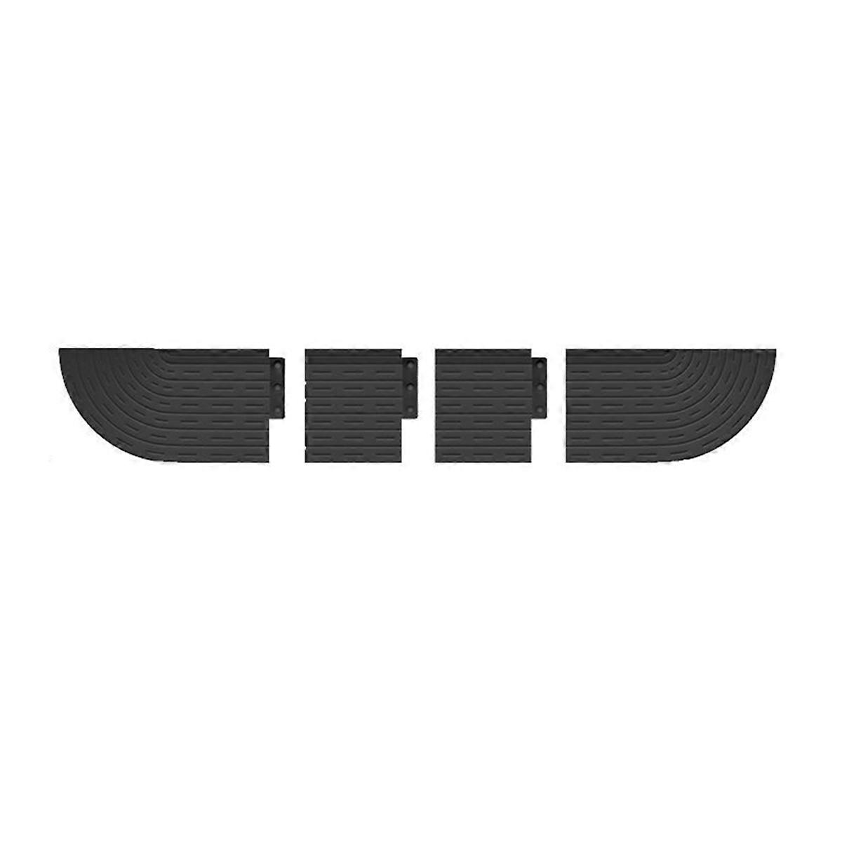 Anti-Slip Threshold Door Step Ramp Kit for Inteligent Robot Vacuum Cleaner Ramp for Wheelchairs Accessories Black