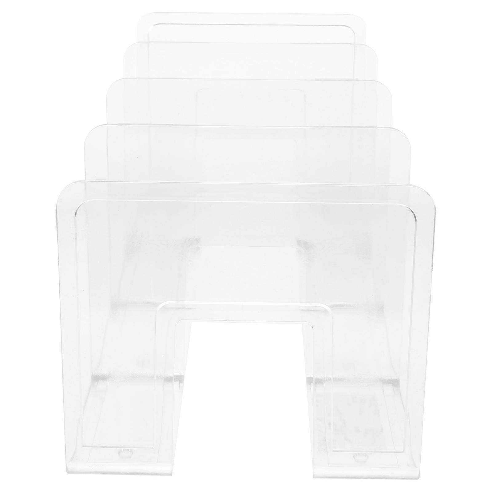 Acrylic Bookends for Desk Organization – Transparent Book Stand for Office, Home, and Library Use – Holds Books, Documents, and Magazines
