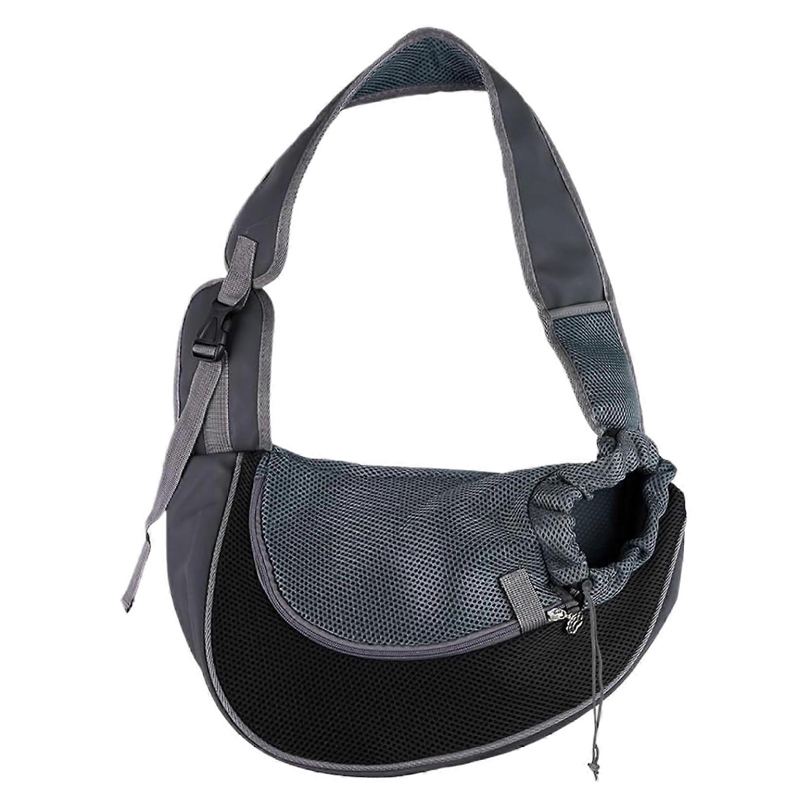 Dog Carrier Sling Breathable Mesh Hands-Free Adjustable Strap Size L For 3.5-6.5 Kg Small Dogs