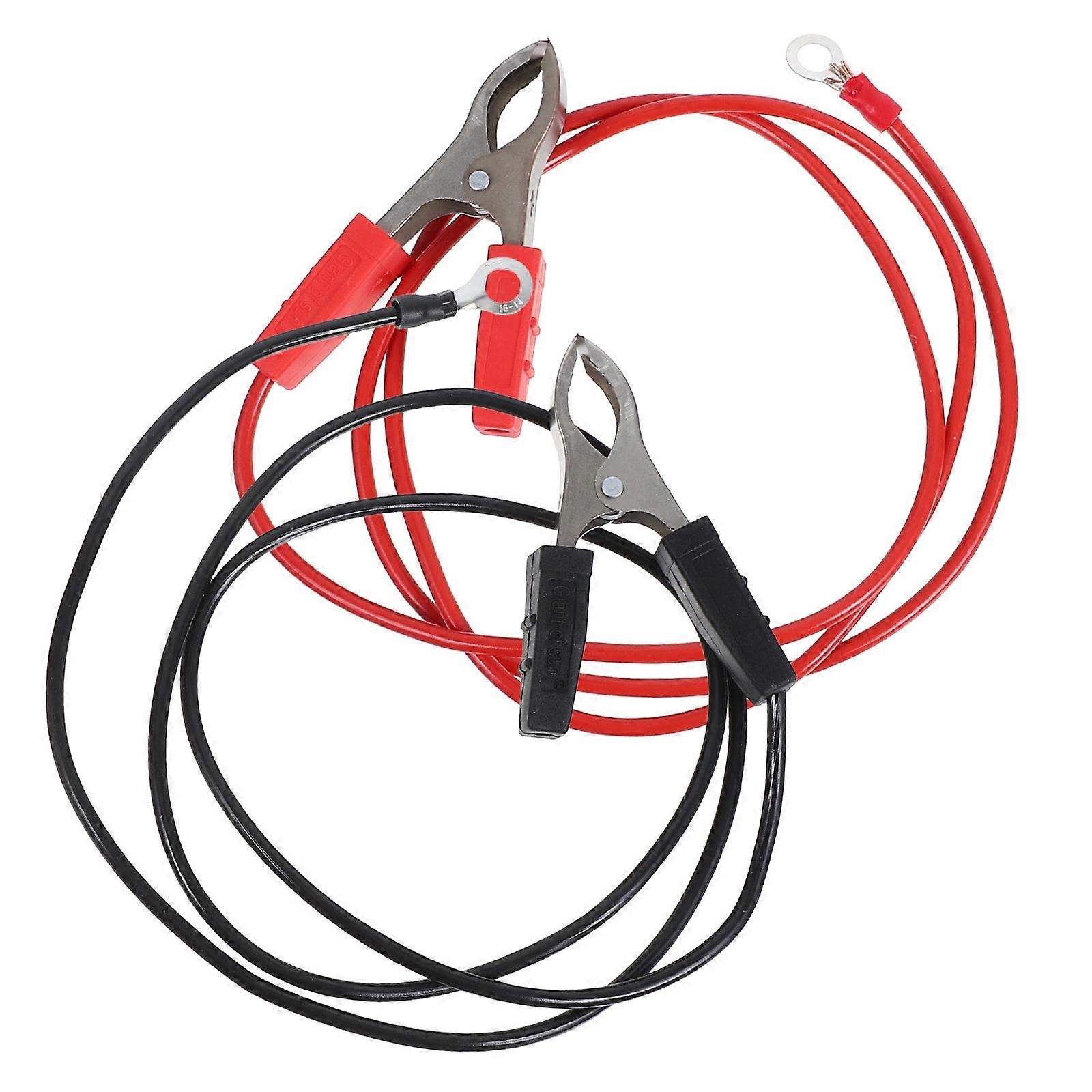 2 adet Jumper Kablosu Pil Kelepçeleri Eskrim için Taşınabilir Başlangıç Kablosu Tel Kompakt Ergonomik Tasarım Kullanımı Kolay