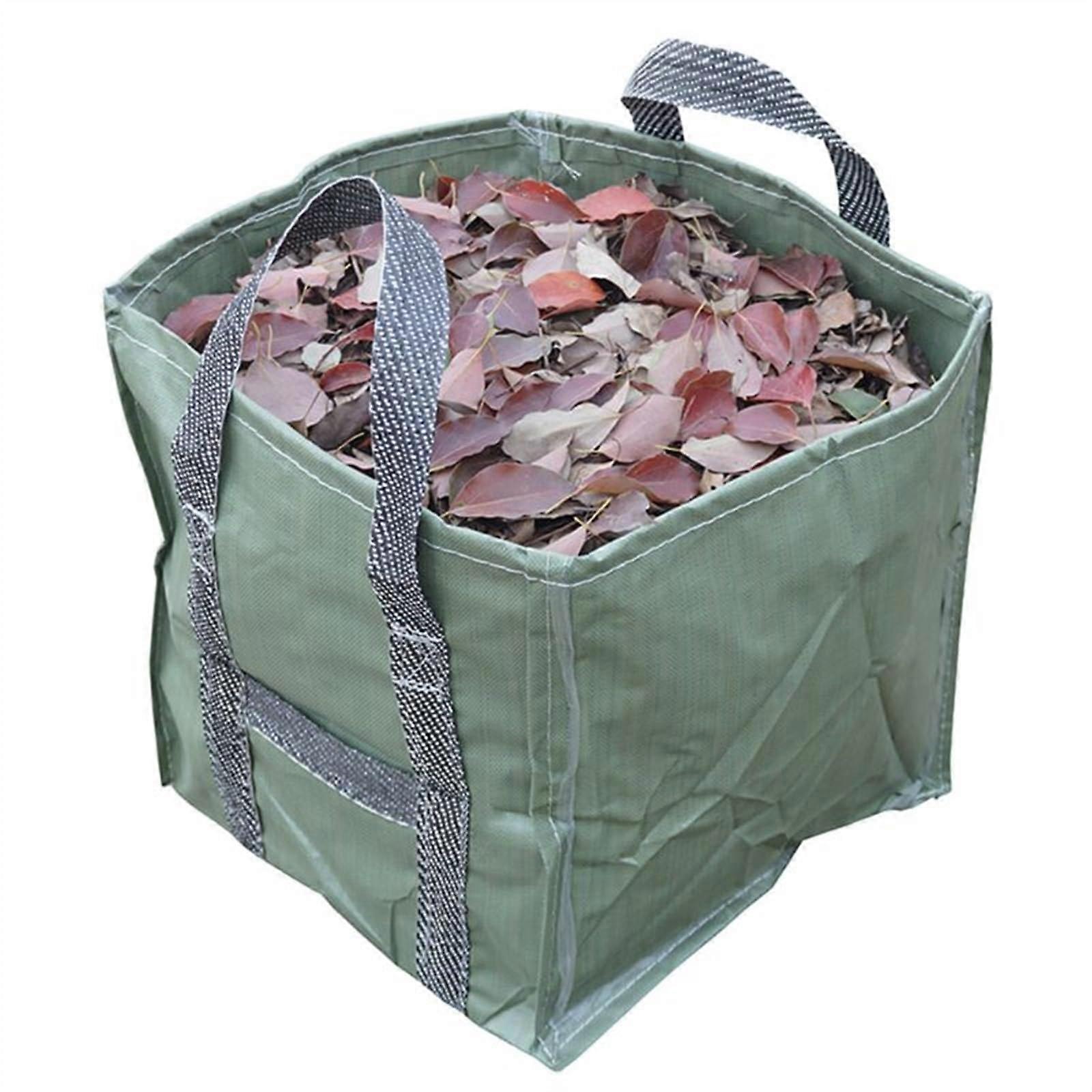 Garden Garbage Sacks - Heavy Duty 252L Reusable Square Garden Waste Bags with Handles, Collapsible Garden Bin