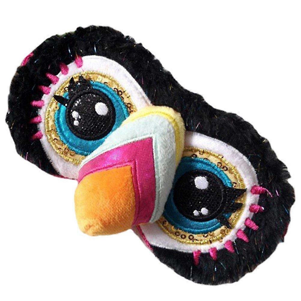 Cute Plush Eye Mask with Elastic Band, Creative Cartoon Design for Sleep, Travel, and Daytime Use
