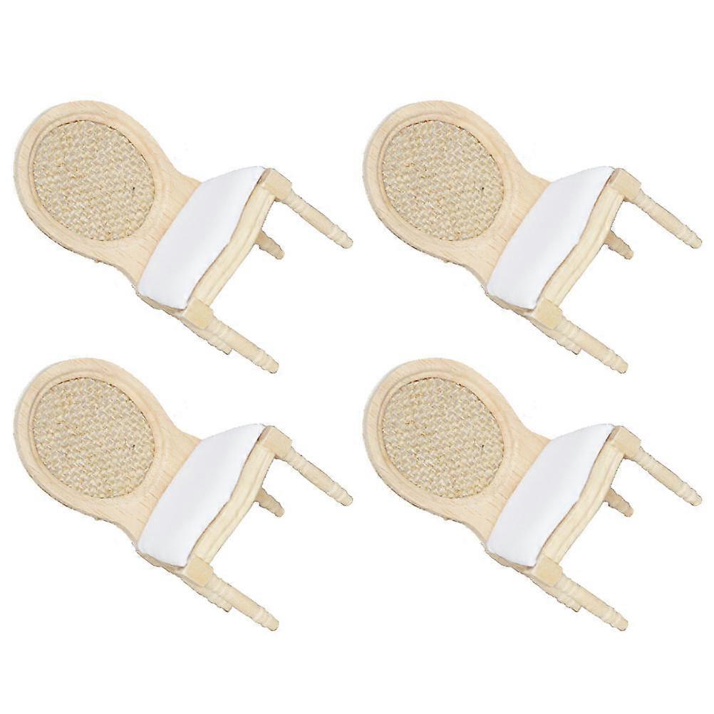 Miniature Chair Decor Small Chair Tabletop Decoration Creative Design For Kids 4Pcs