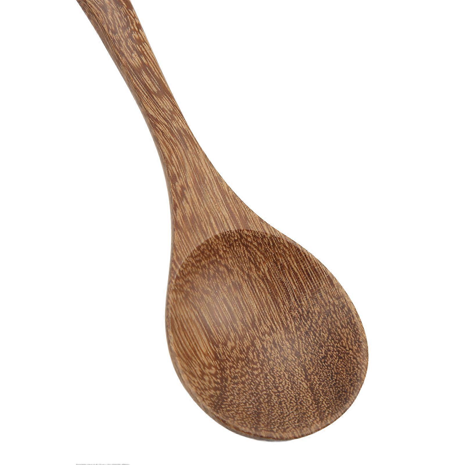 3Pcs Wooden Spoons Smoothing Heat Resistant Light Weight Wood Spoons for Log Style Decoration Daily Use