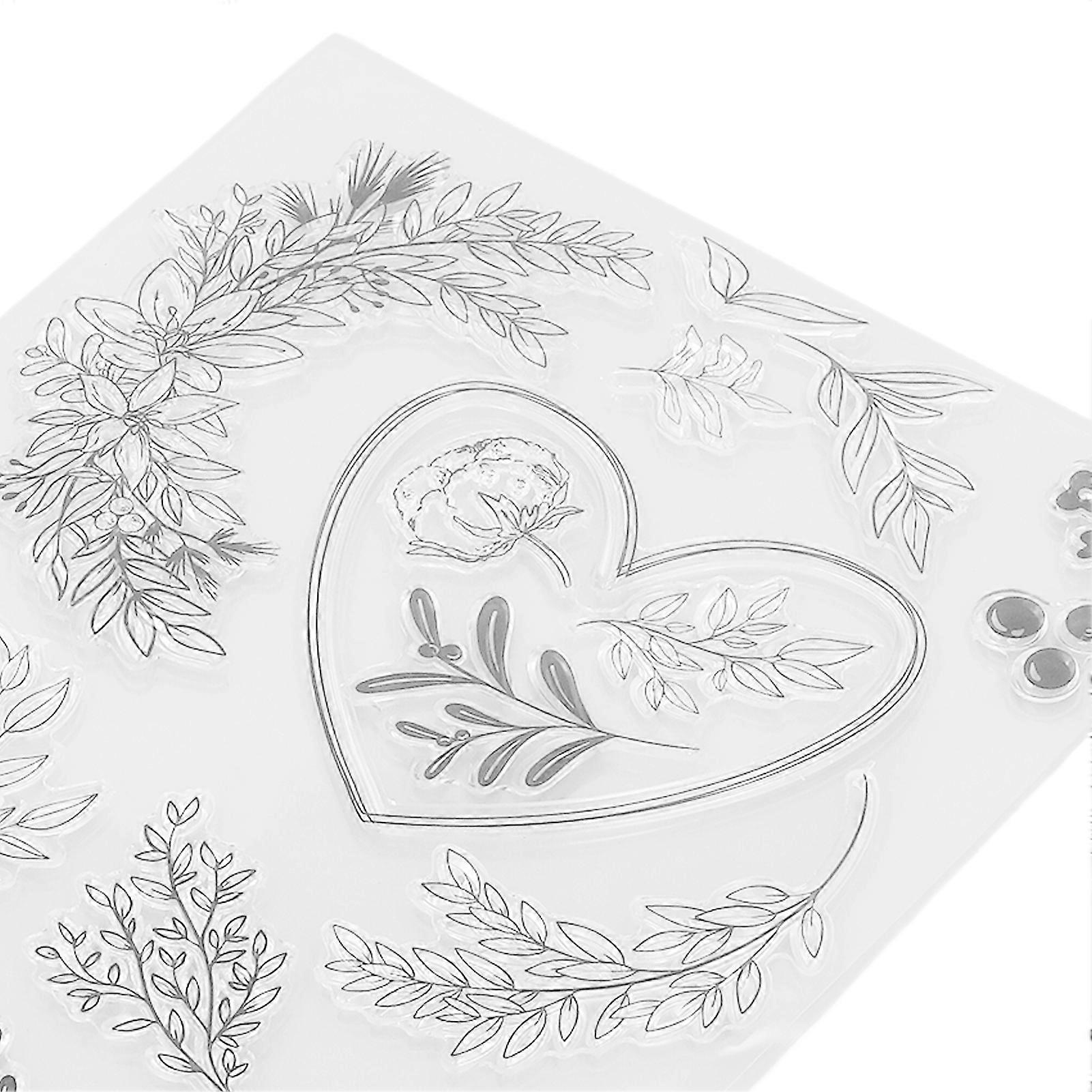 3pcs Clear Stamps Recyclable Clear Imprint DIY Combination TPR Decorative Stamps for Invitations Envelopes Diaries