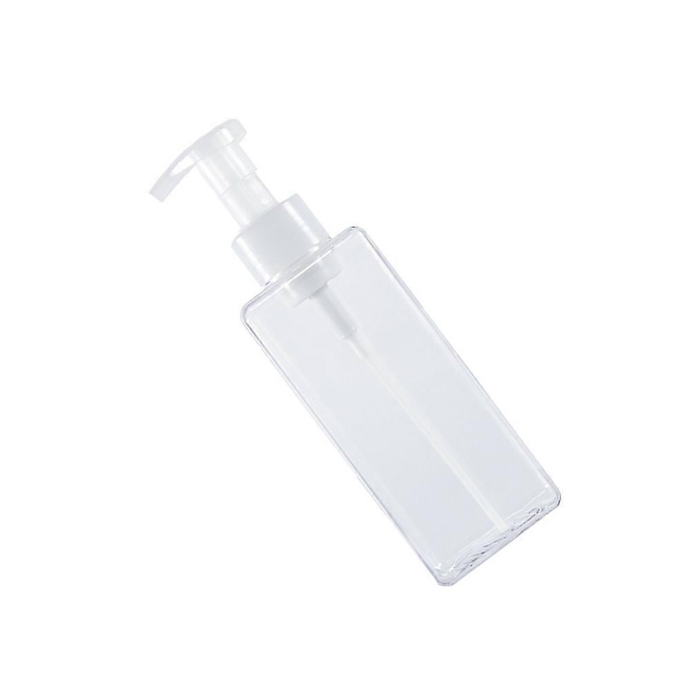 4pcs Refillable Transparent Lotion Bottles, Tetragonal Pump Dispenser for Shampoo, Shower Gel, Emulsion, Portable Travel Containers