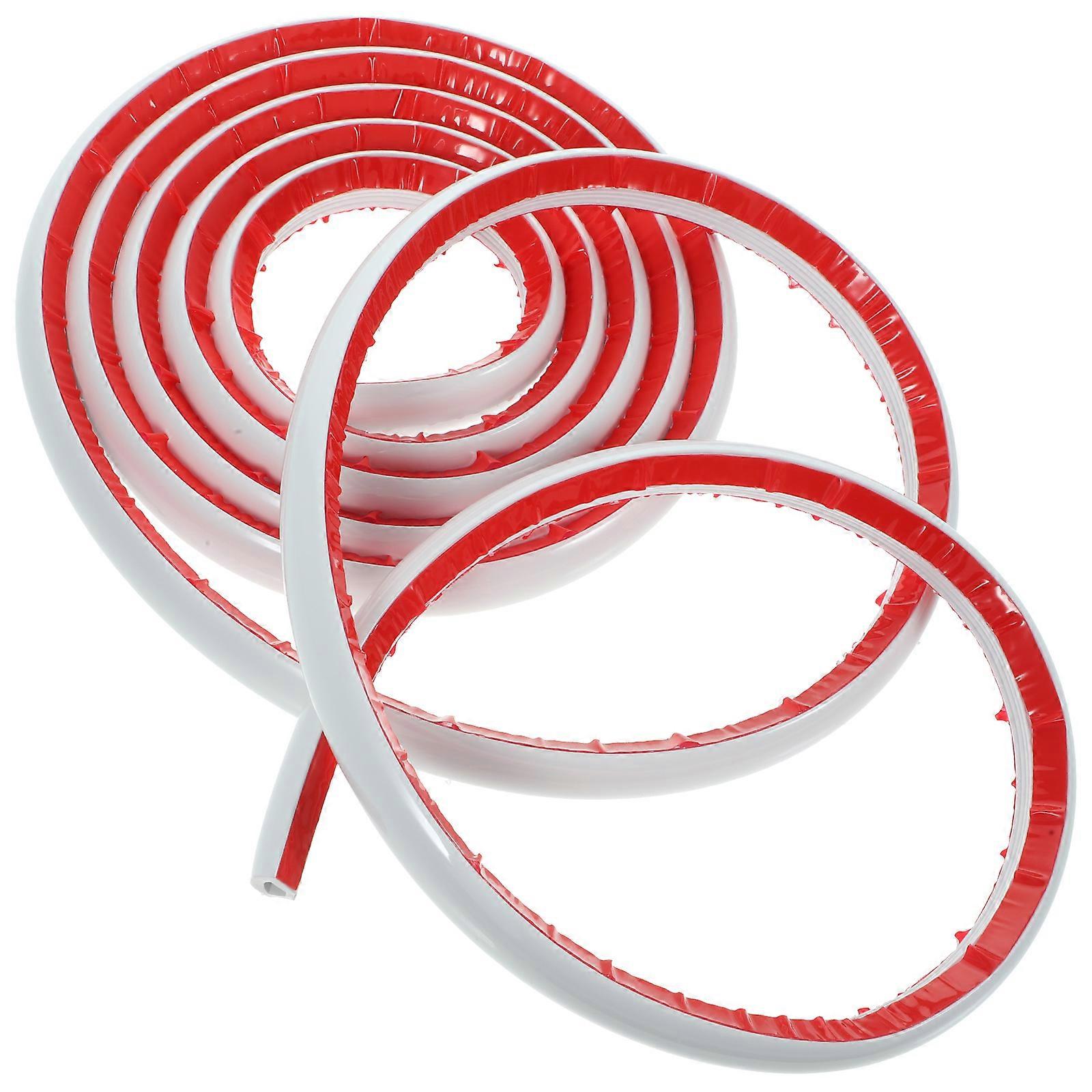 White PVC Peel and Stick Trim for Wall Edge and Cabinet Edge Flexible and Durable 5.83 Feet