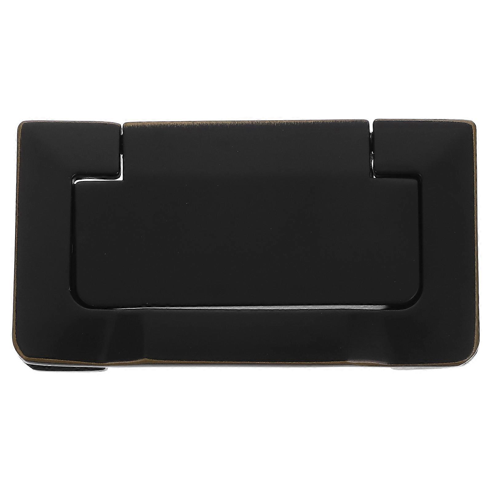 Hidden Flat Handles for Cabinet Hardware Black Zinc Alloy 10 Pieces