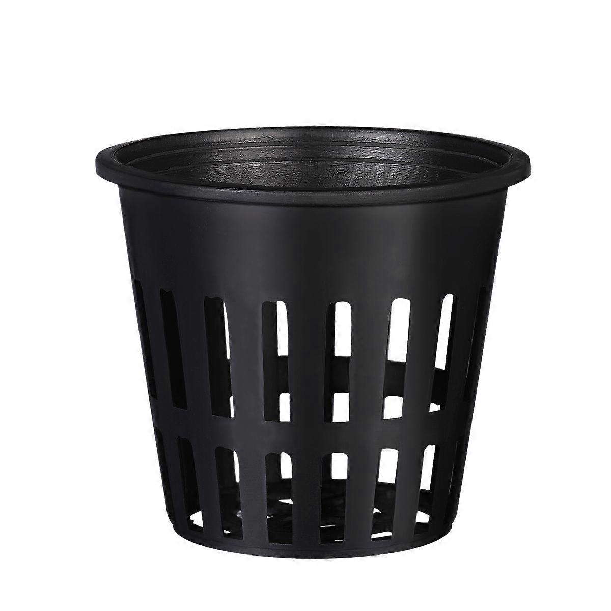 Plant Cup Hydroponic Baskets Plastic Mesh Basin Nursery Container Flower Holder Black 5.00X5.00X5.00CM Cutting 40Pcs