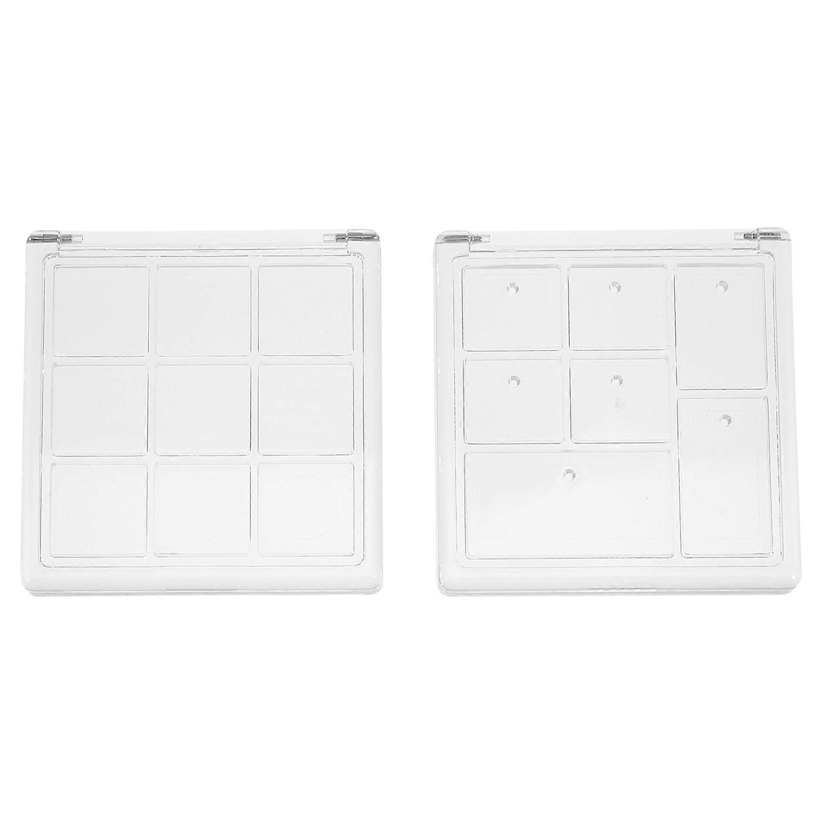 Travel Eyeshadow Case 4Set Perfect For DIY Projects Square Shape Transparent Storage