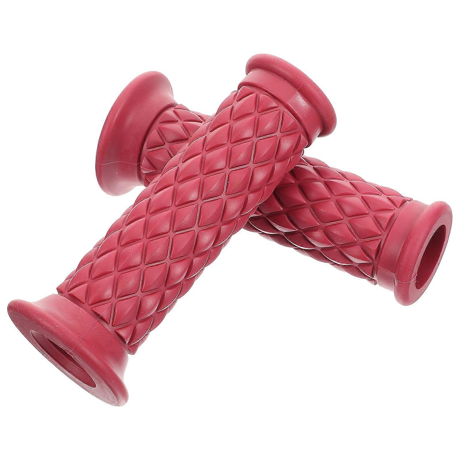 Rosy Rubber Motorcycle Handlebar Grips for Motorbike Easy to Install and Replace Suitable for Most Bikes 2pcs