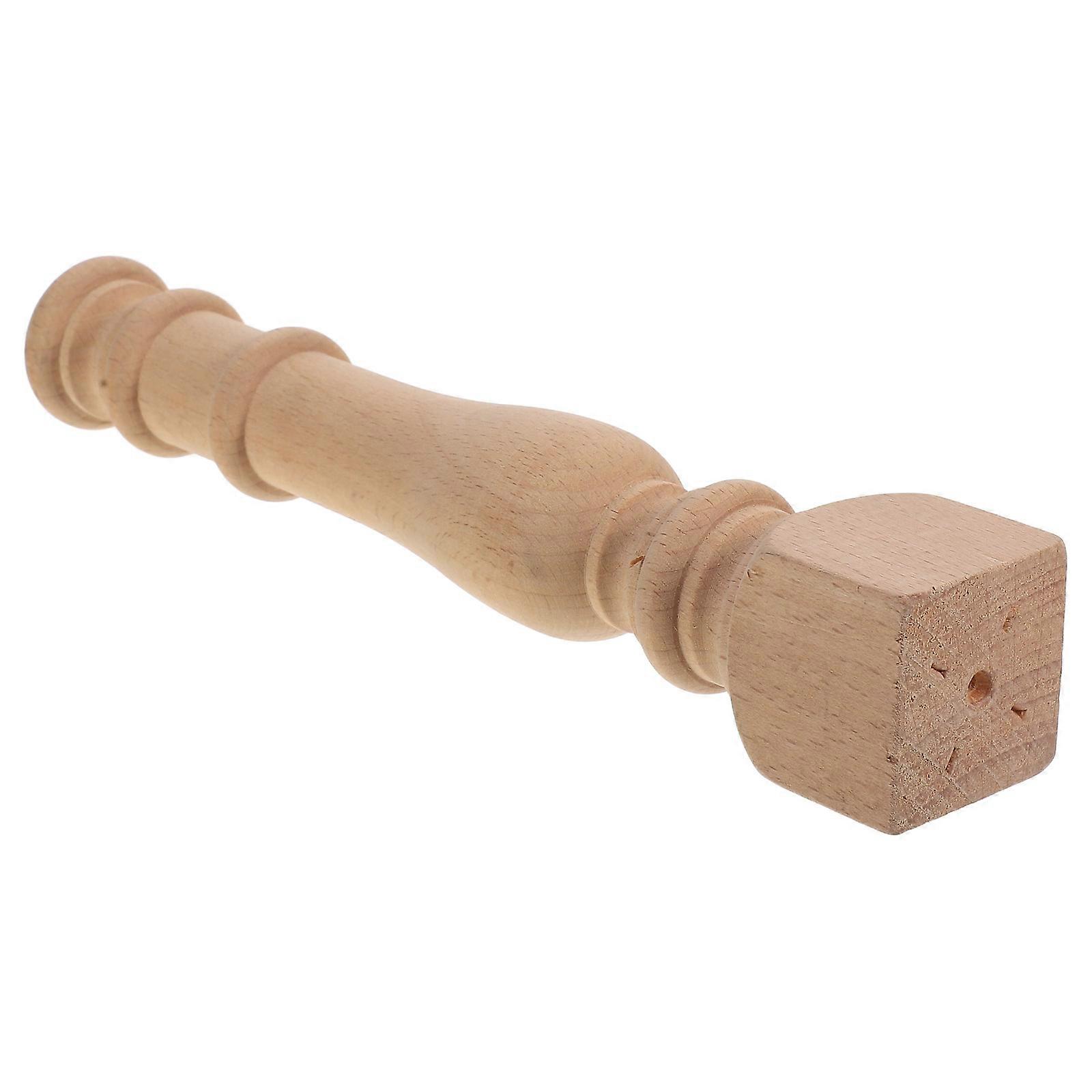 Solid Wood Unpainted Spindles with Decorative Railings for Home Use Beige Color Wine Storage Cabinet Accessories 4.7 Inches