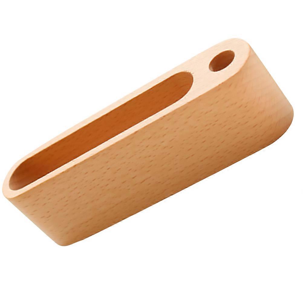 Beige Business Cards Holder with Pen Holder Design for Storage Composite Material Small Objects Storage 1 Pc
