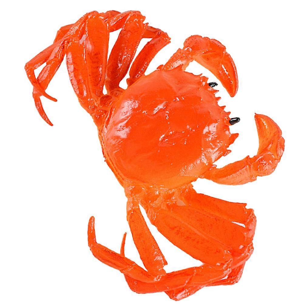 PVC Crab Model Orange Safe Playful Simulated Toy for Decor Usage