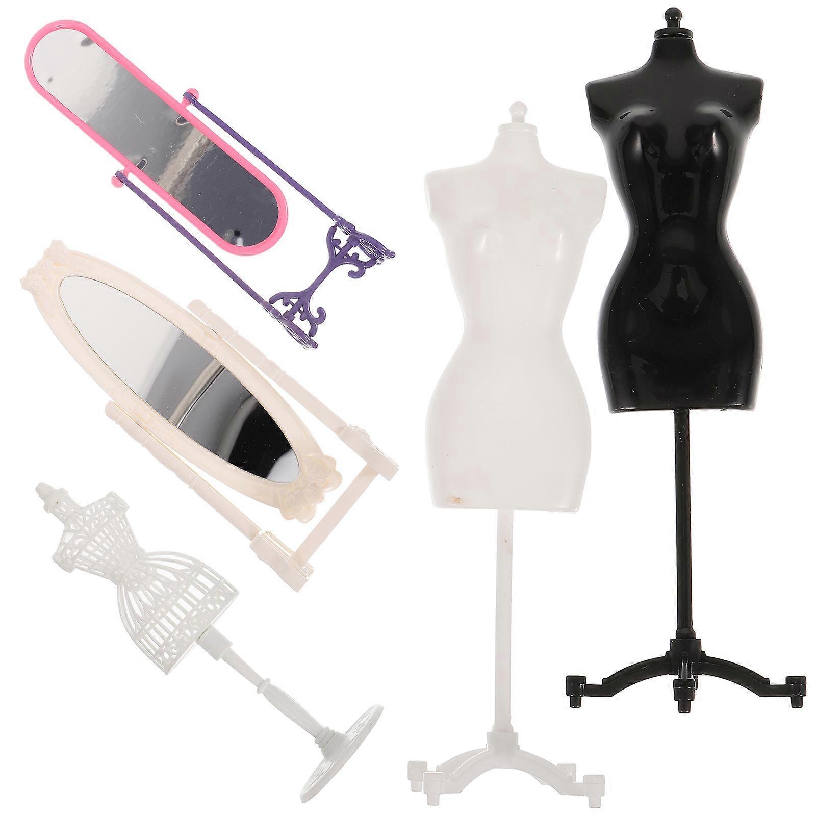 Dollhouse Clothing Rack Mannequin Display Birthdays Parties 25x7.8cm Long-lasting Use 1 Set