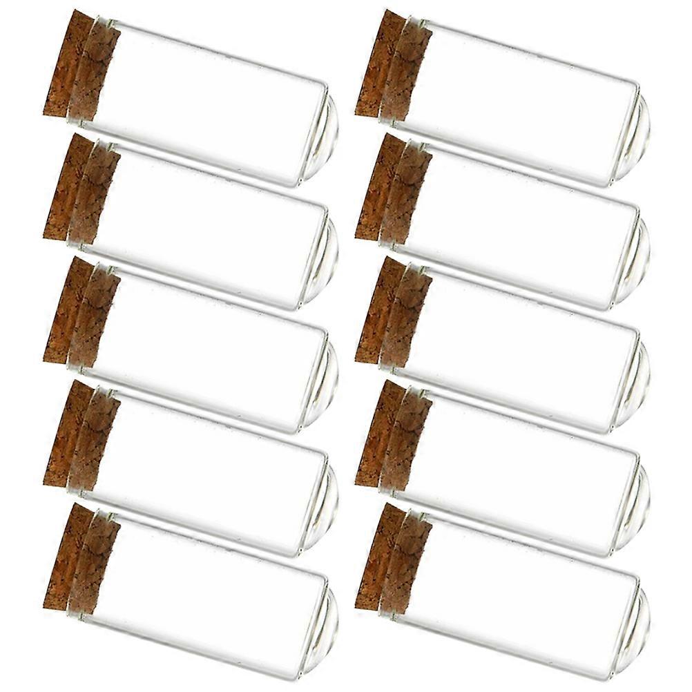 10pcs Decorative Glass Bottles with Cork Lids – DIY Craft Storage for Wedding Favors, Home Decor, and Small Item Organization