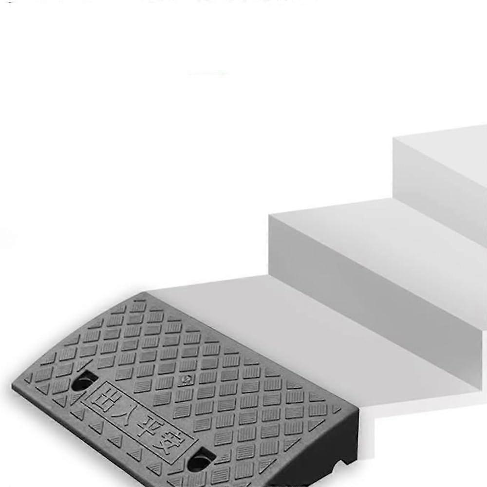 Kerb Ramp Plastic Threshold Ramp 3-6 cm High Non-Slip Wheelchair Access Ramp for Steps Garage Car 50 x 13 x 3 cm Black