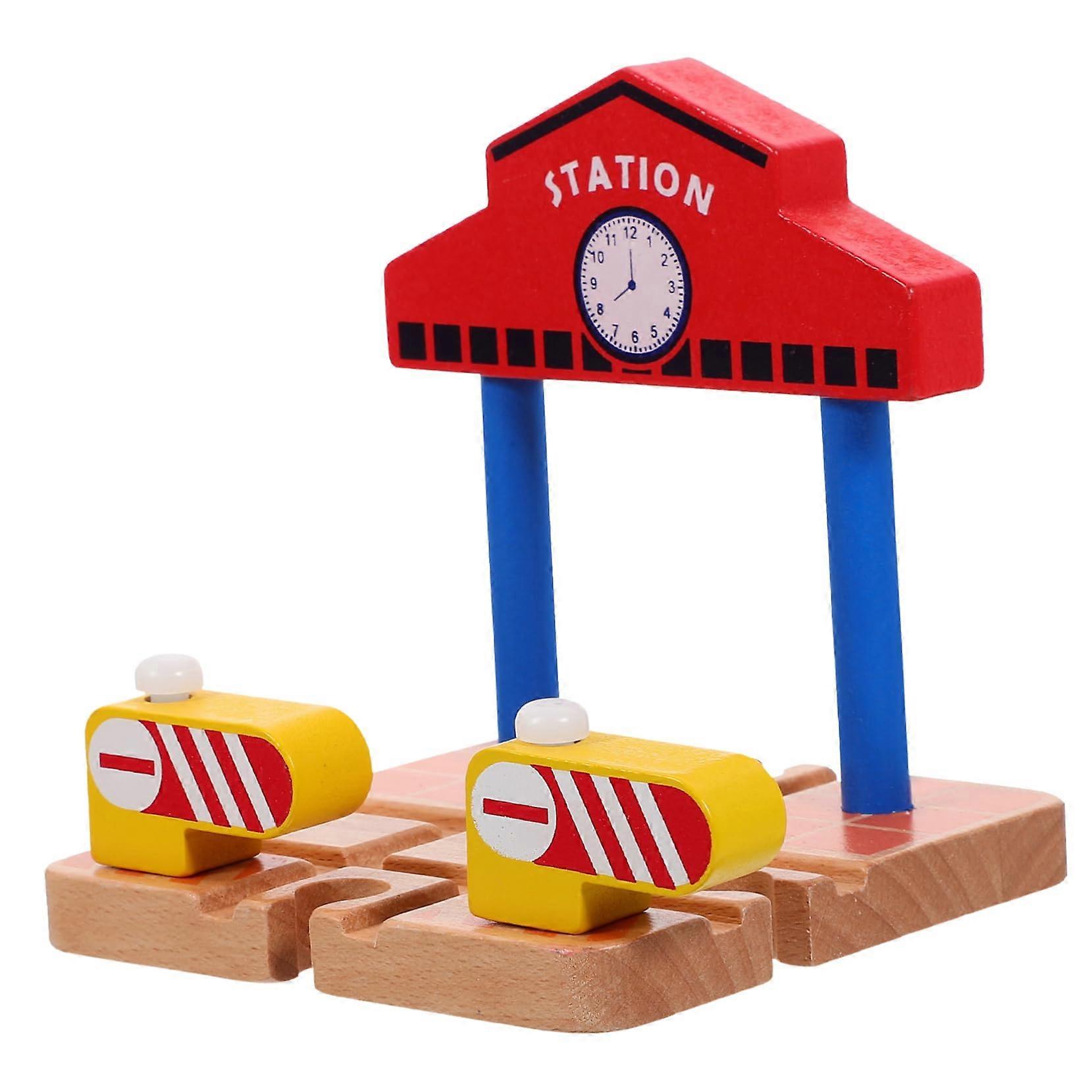 Track Toy Mass Toy Station Platform Toy for Children Station Platform Model Simulation Station Platform Model Play Station Platform Children's Toy