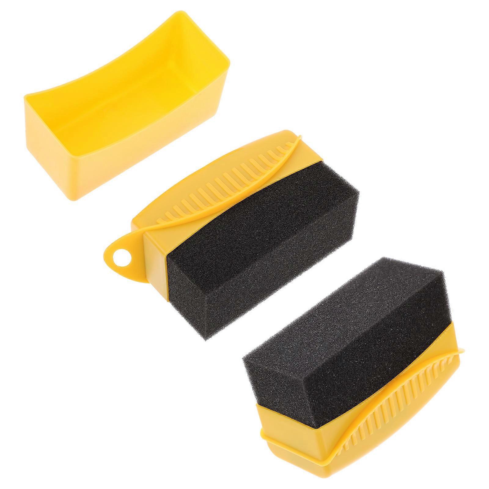 Rectangular Professional Cleaning Sponges For Car Tire Maintenance With Exceptional Polishing Capability 2Pcs