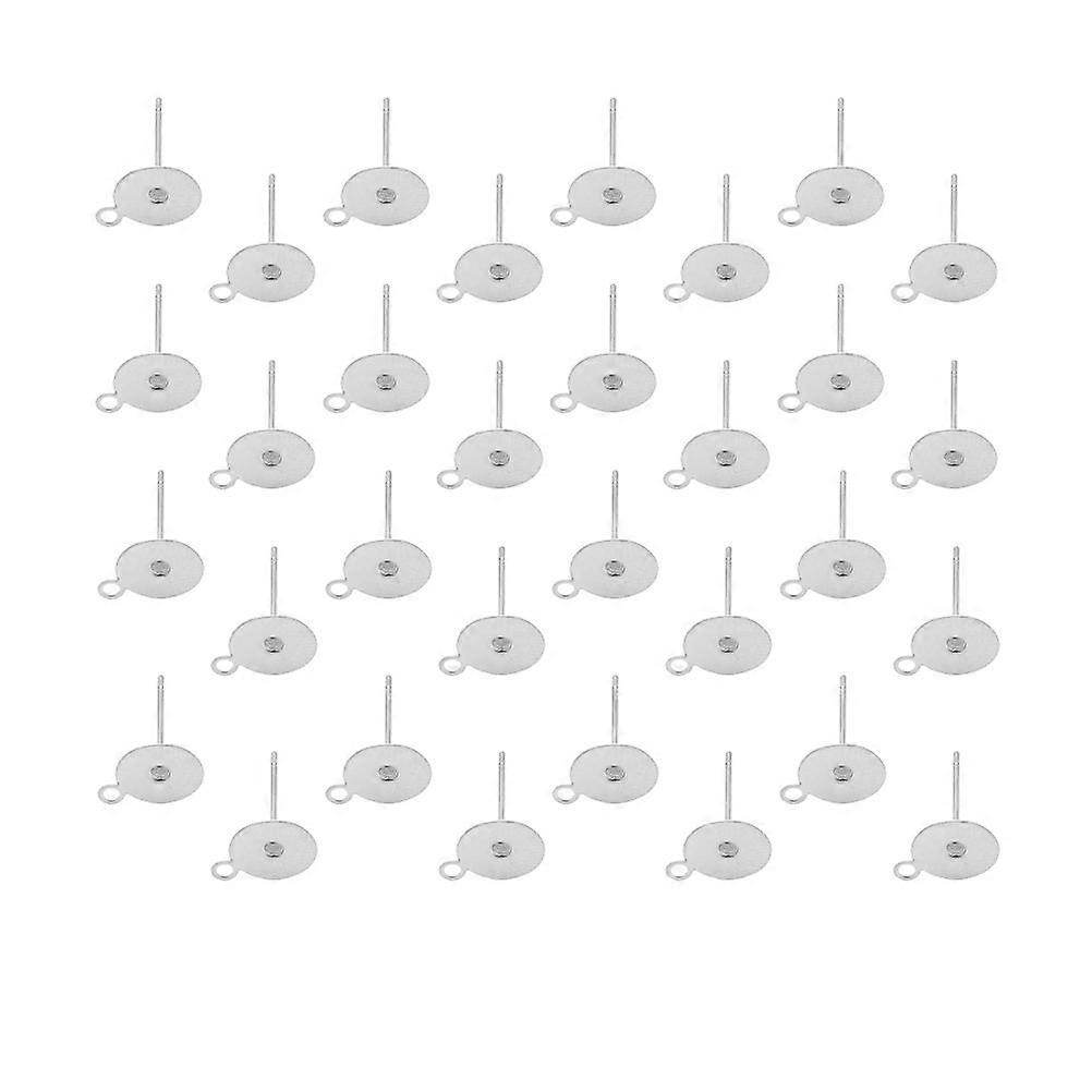 DIY Earring Components Featuring Flat Round Pegs, Ideal for Crafting and Custom Designs