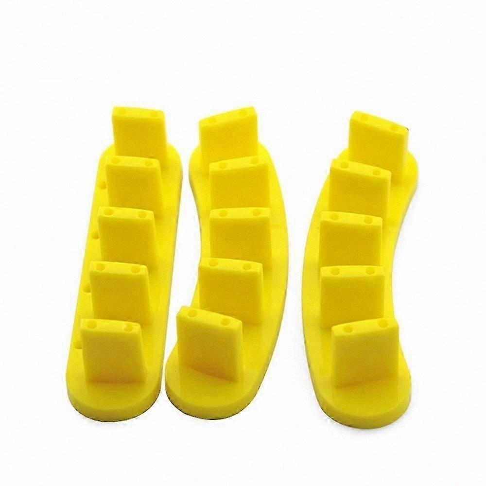 3-Pack Yellow Nail Art Practice Tips Display Stand Tools