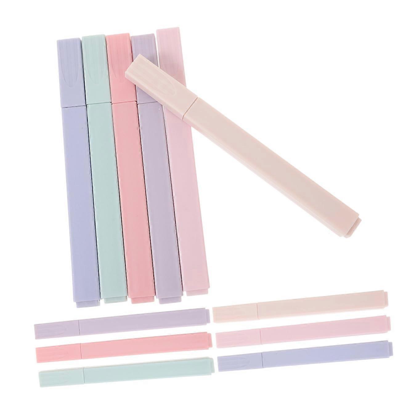 12-Pack Colored Notebook Highlighters, Small Learning Markers, DIY Scrapbook Marking Pens, Office Supplies