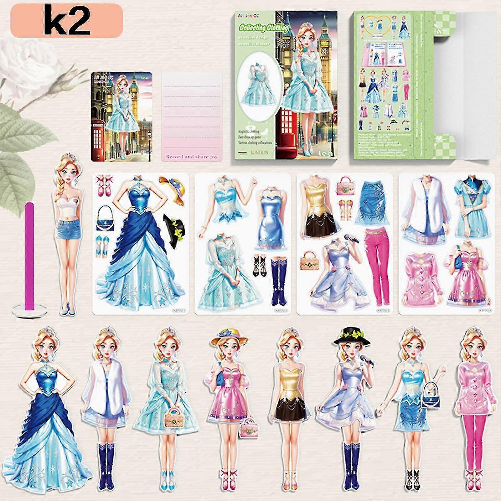 磁気プリンセスドレスアップ紙人形、磁気ドレスアップベビー、磁気ドレスアップベビーペーパードール、創造性と想像力を育む女の子のための磁気ドレスアップベビーペーパードール