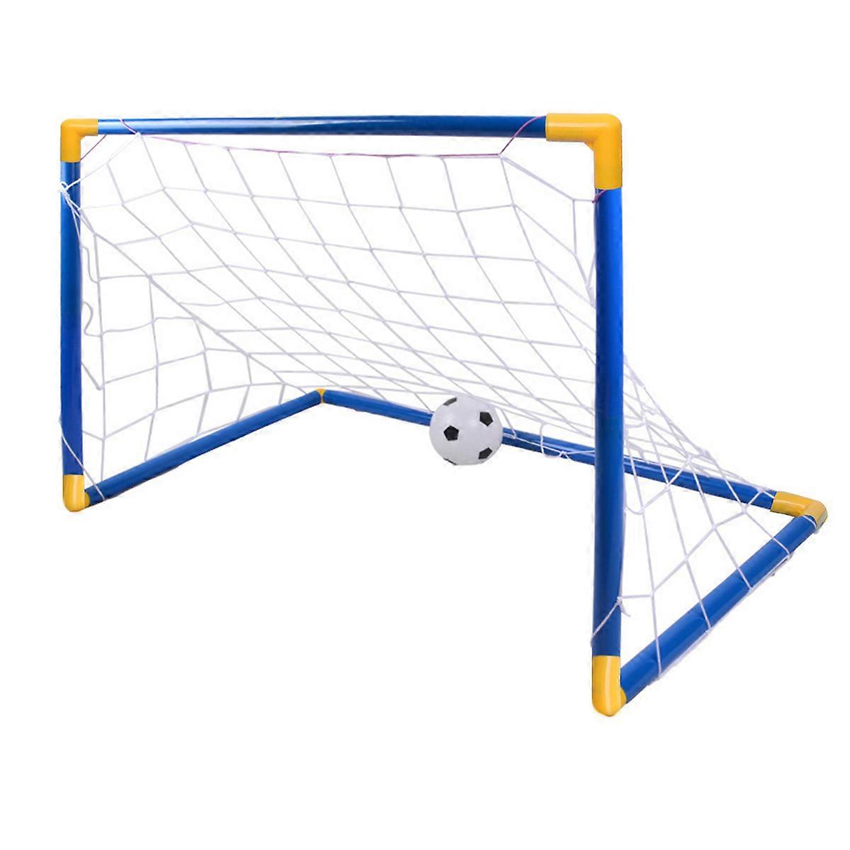 Small Rectangular Portable Soccer Goal For Kids Playtime 90 X 47 X 60Cm Blue 1 Set