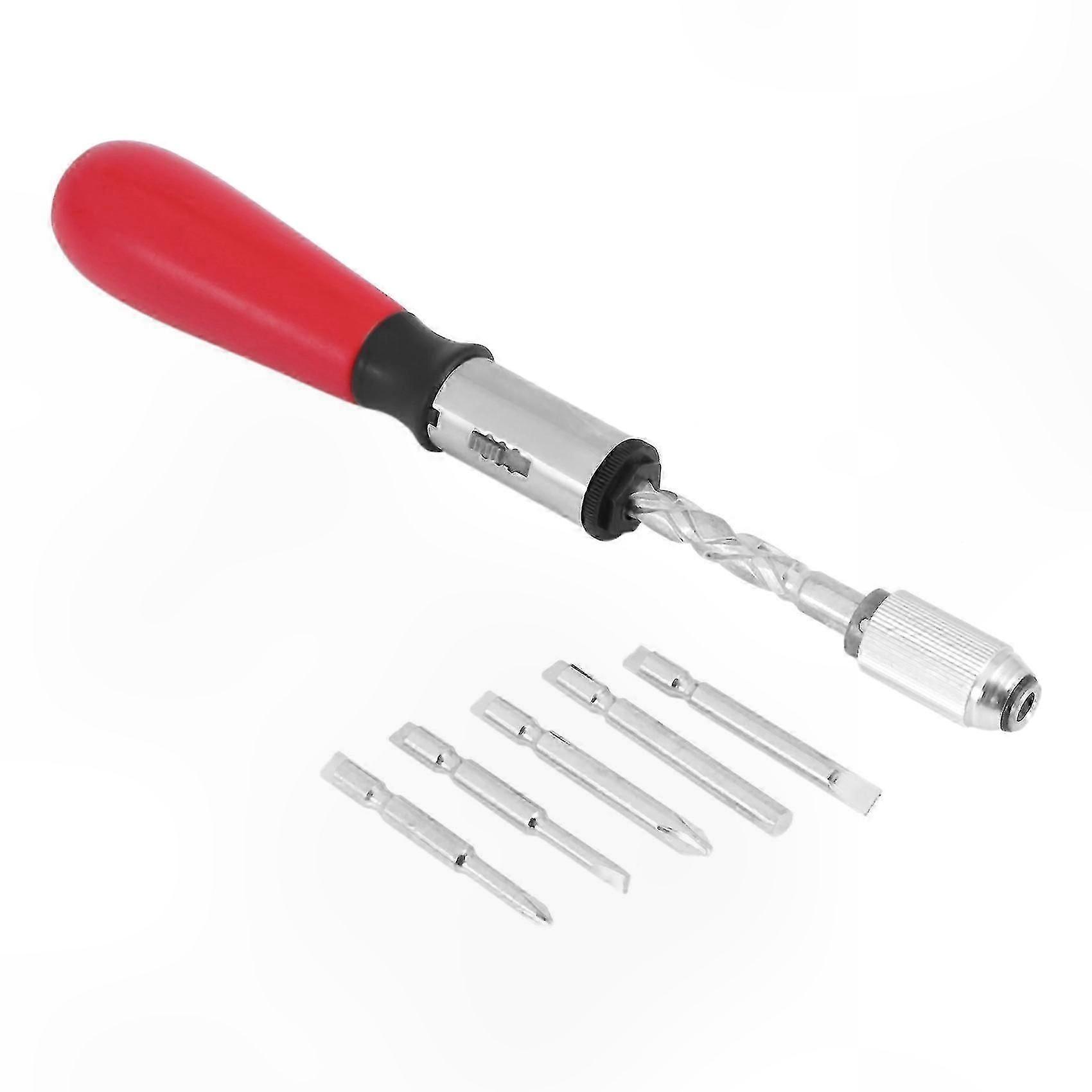 260mm Ratchet Screwdriver with Spiral Design and Multi-Bit Compatibility