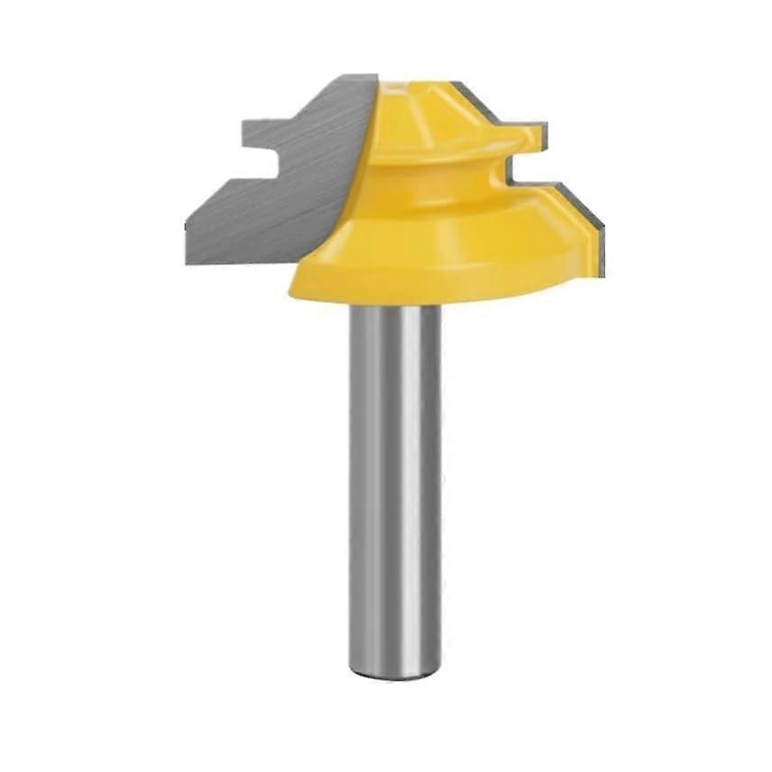 8mm Shank 45 Degree Small Lock Miter Router Bit Insert Tenon Cutter 3/4 Inch Bearing Carbide Woodworking Tool MC02011