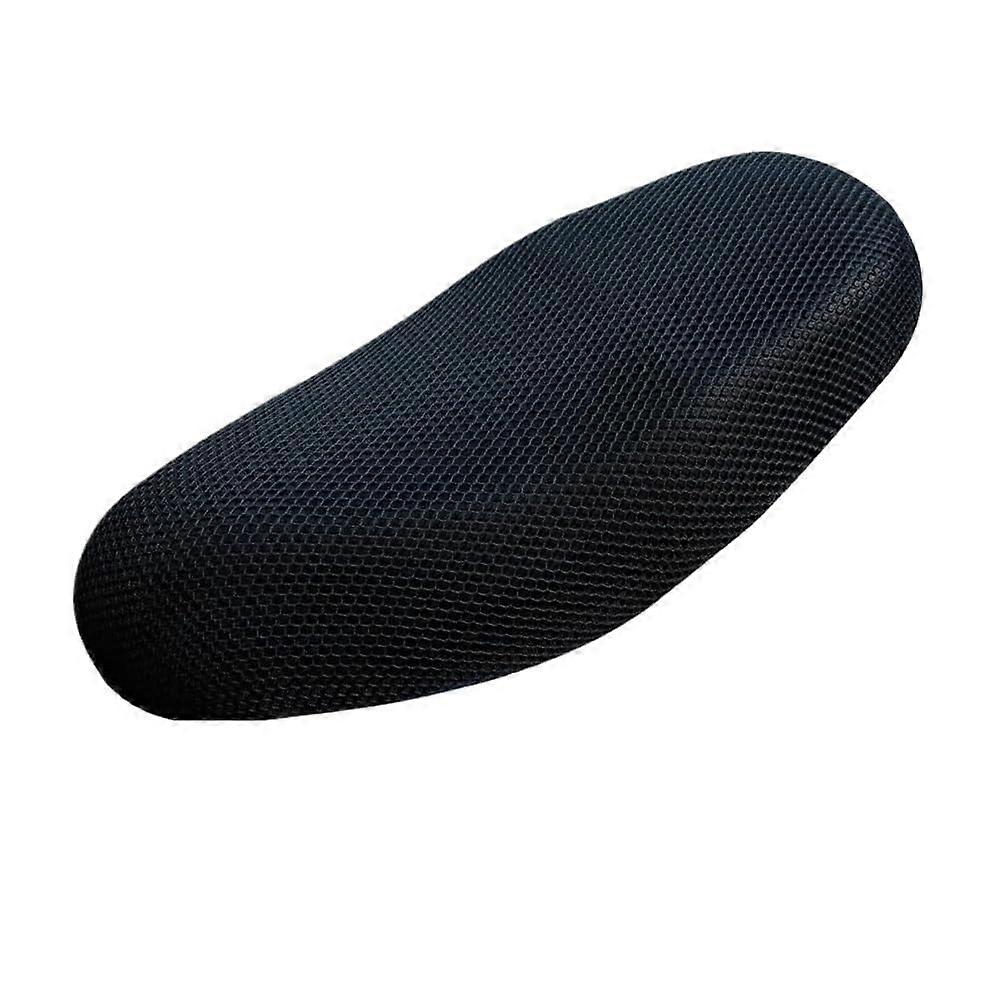 Motorcycle Seat Cover Anti-Slip Mesh Fabric Breathable Black Motorcycle Cushion Seat Protector for Bikes Size L