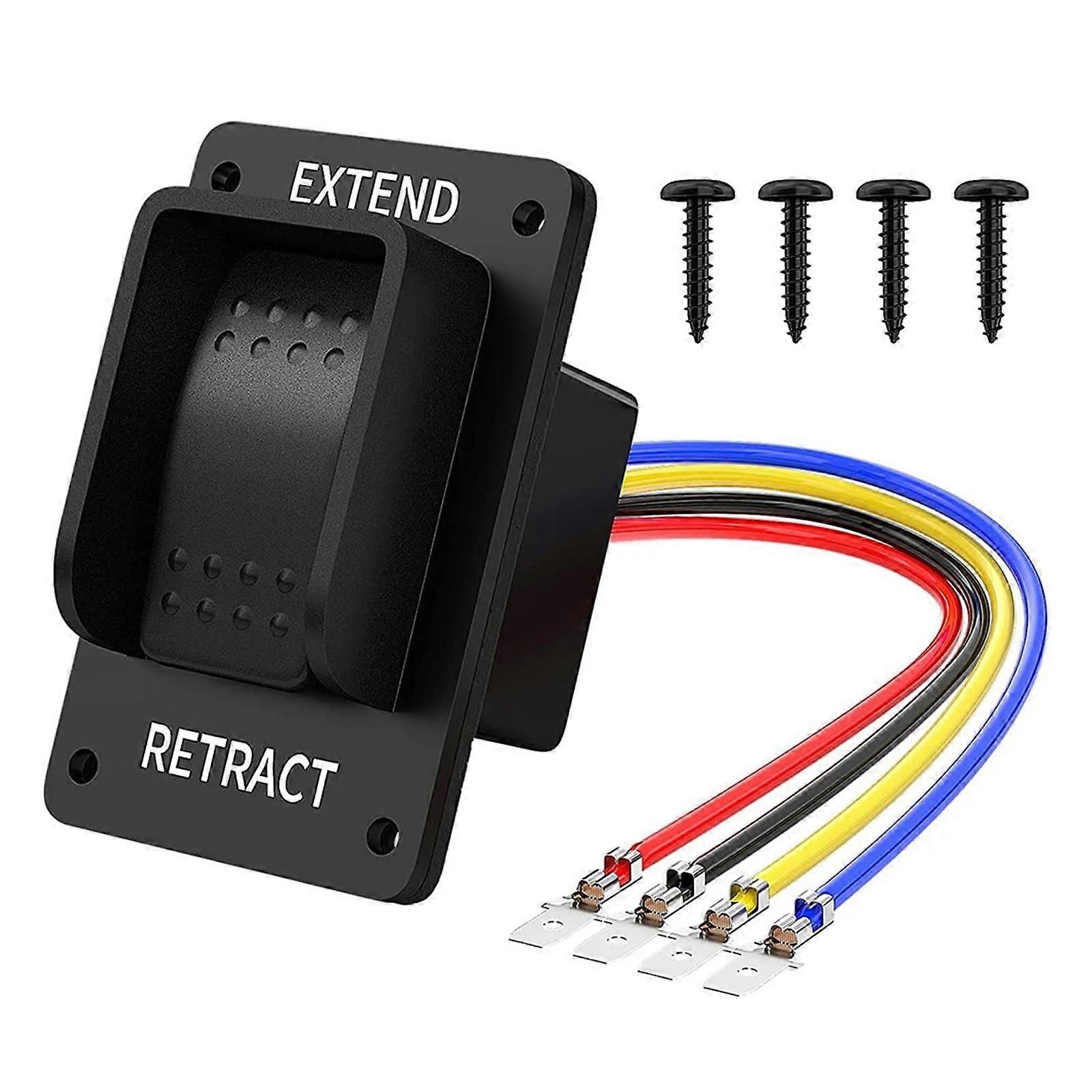 Reverse Polarity Switch 12V DPDT Momentary 3 Position Rocker Switch Waterproof Marine ON Off ON 20A Polarity Reversing Switch