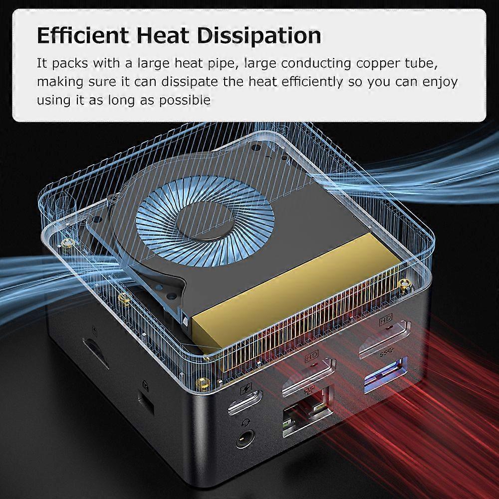 GMK NucBox KB5 Mini PC Intel 11th Jasper Lake N5105 Processor Intel UHD Graphics GPU 8GB+512GB Memory Multiple Ports US Plug