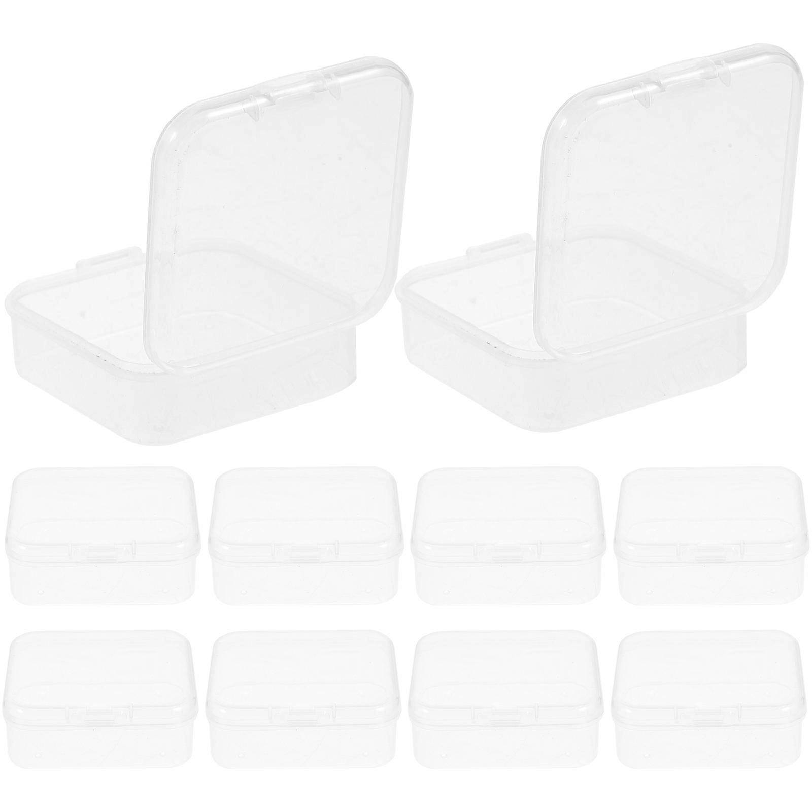 40 pezzi Piccole scatole trasparenti per gioielli e perline - Organizzatori leggeri e durevoli con coperchi, design compatto per viaggi e facile trasporto