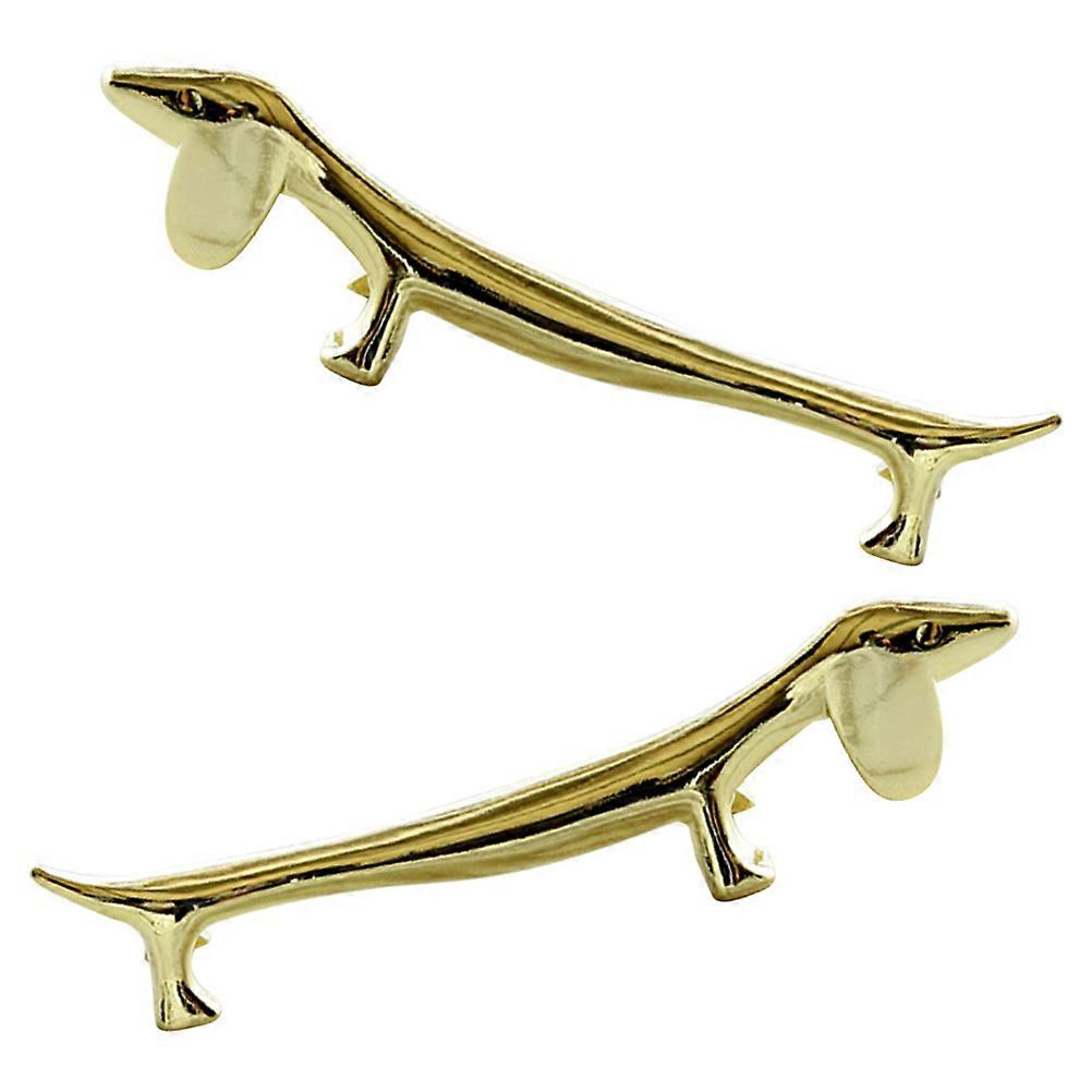 Dog Shaped Chopstick Holder Banquet Tableware Holder Zinc Alloy Material Keeps Tableware Clean 2Pack