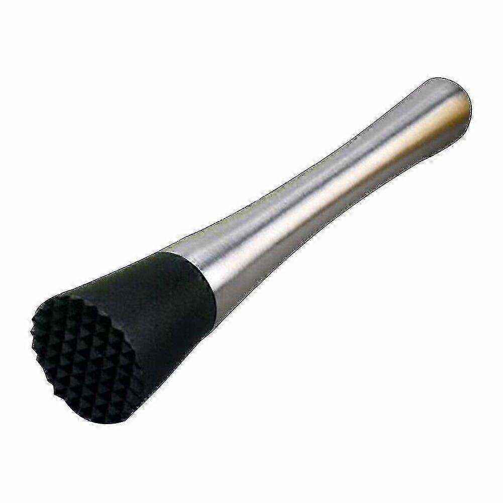 Mixing Sticks Home Kitchen Lightweight Muddler Crushed Multipurpose Bar(black+silver)(1pcs)